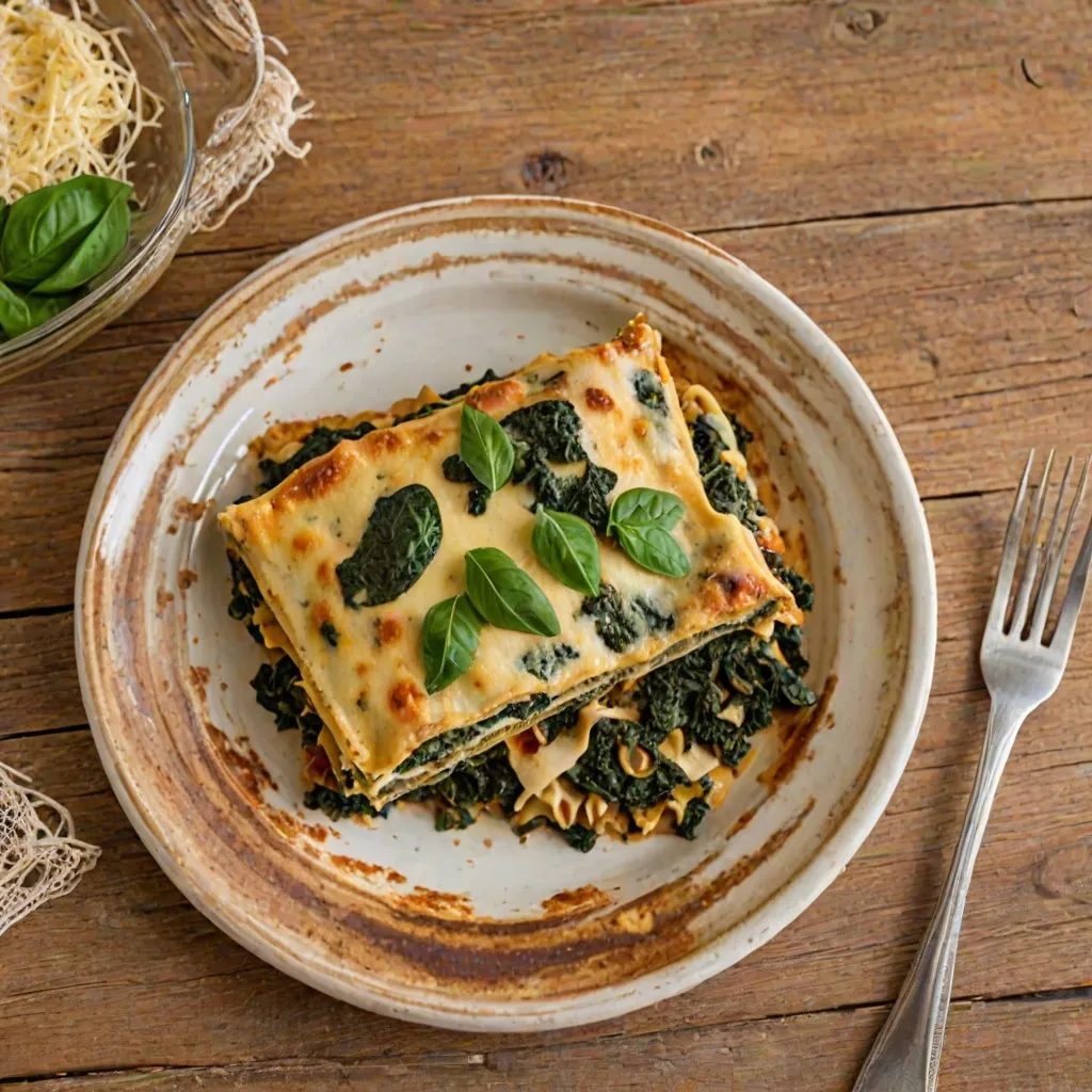 Lasagne ze szpinakiem - przepis na wegańską lasagne