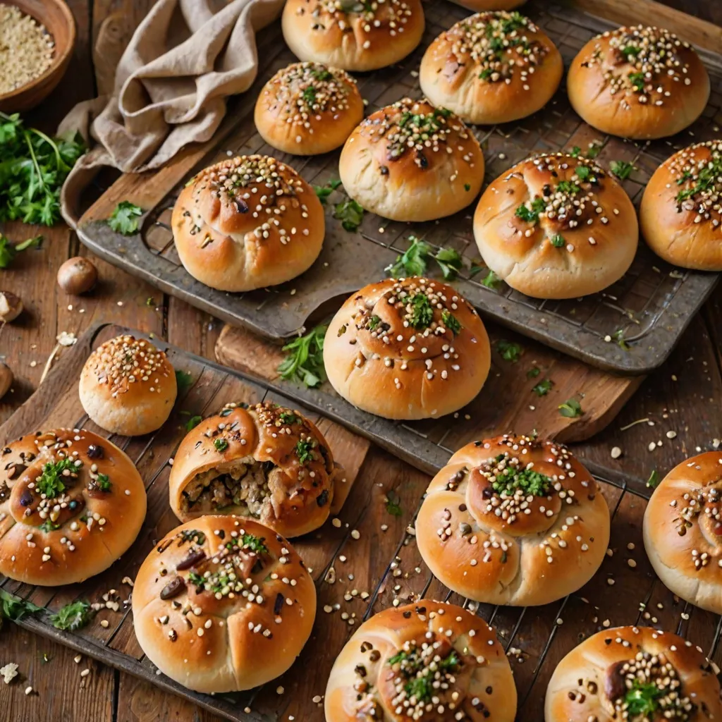 Bułki z pieczarkami - pyszne danie