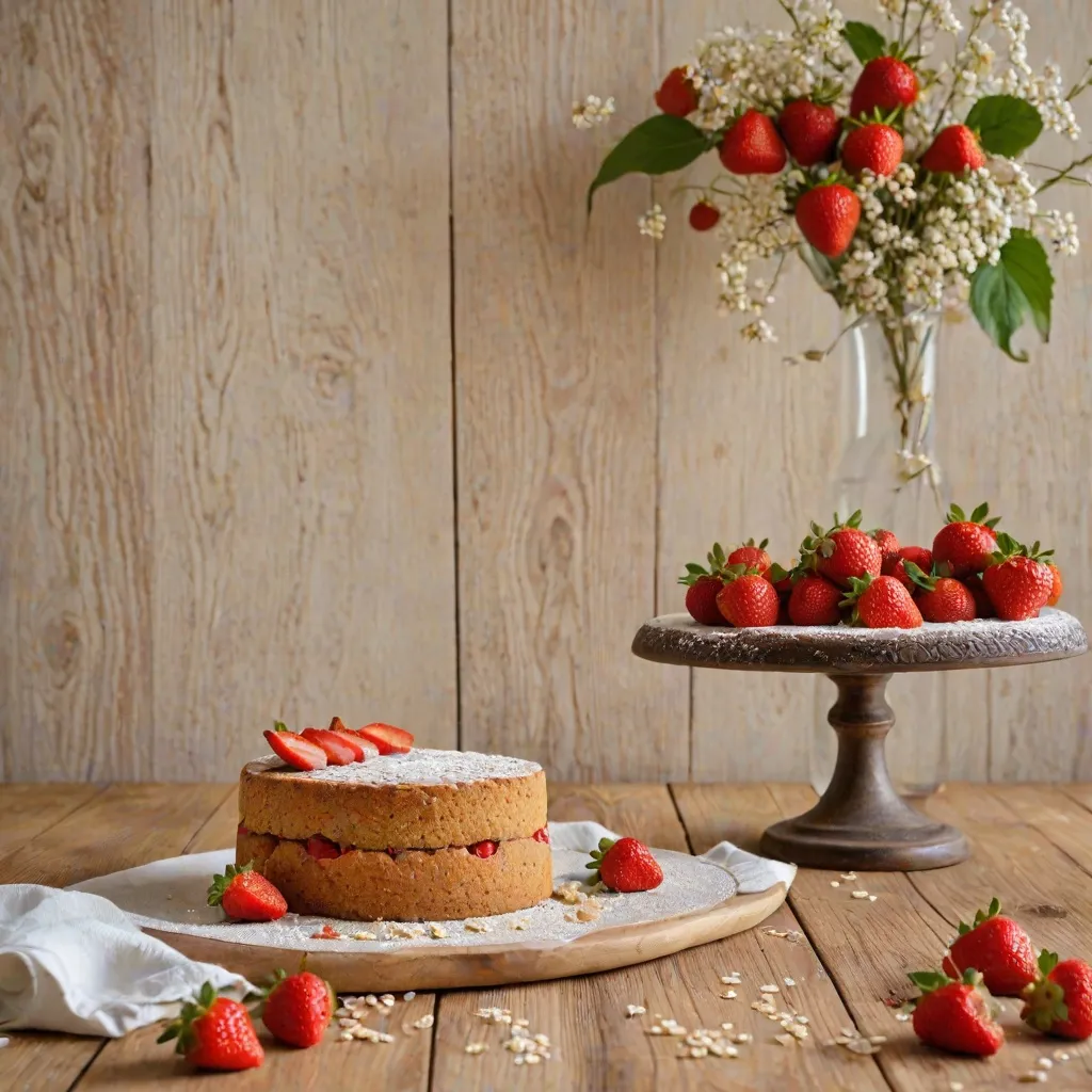 Kruche ciasto bezglutenowe z mąki owsianej z truskawkami - przepis