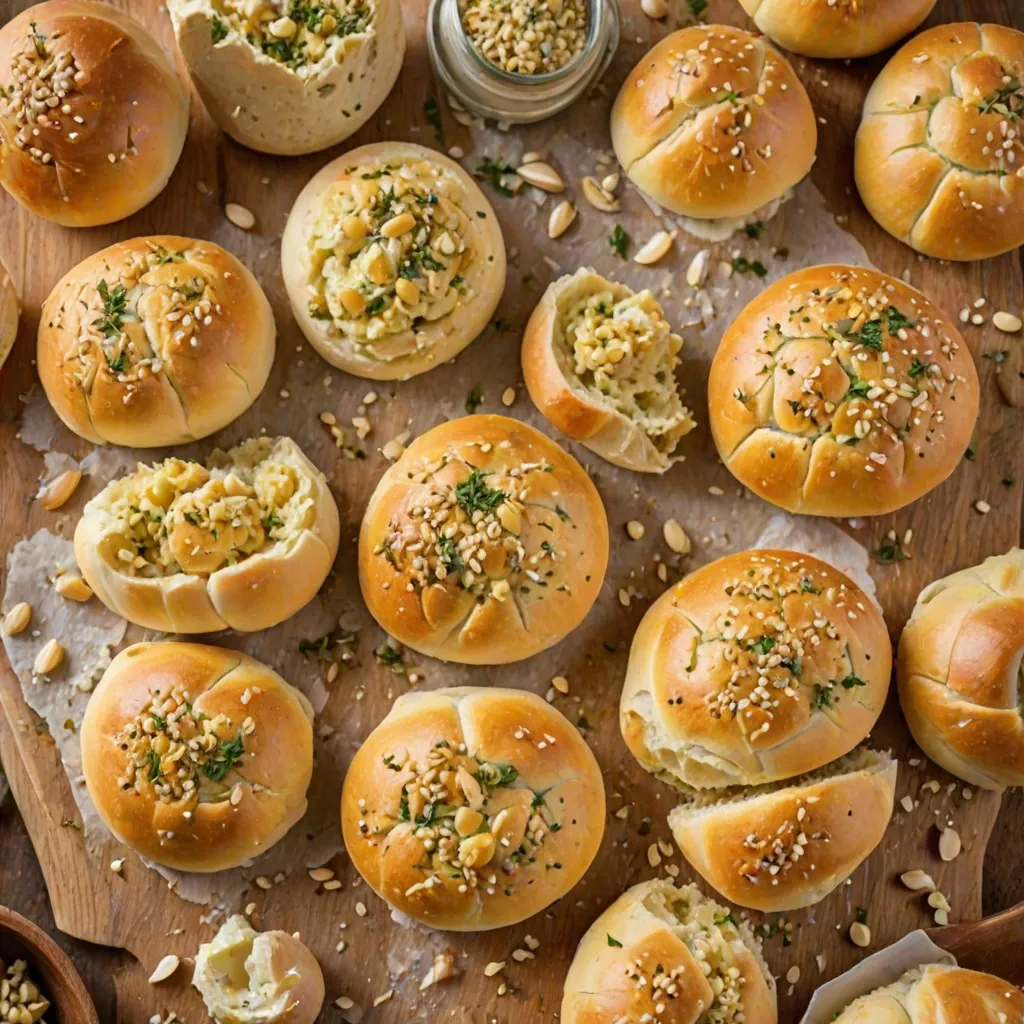 Bułeczki czosnkowe - przepis krok po kroku