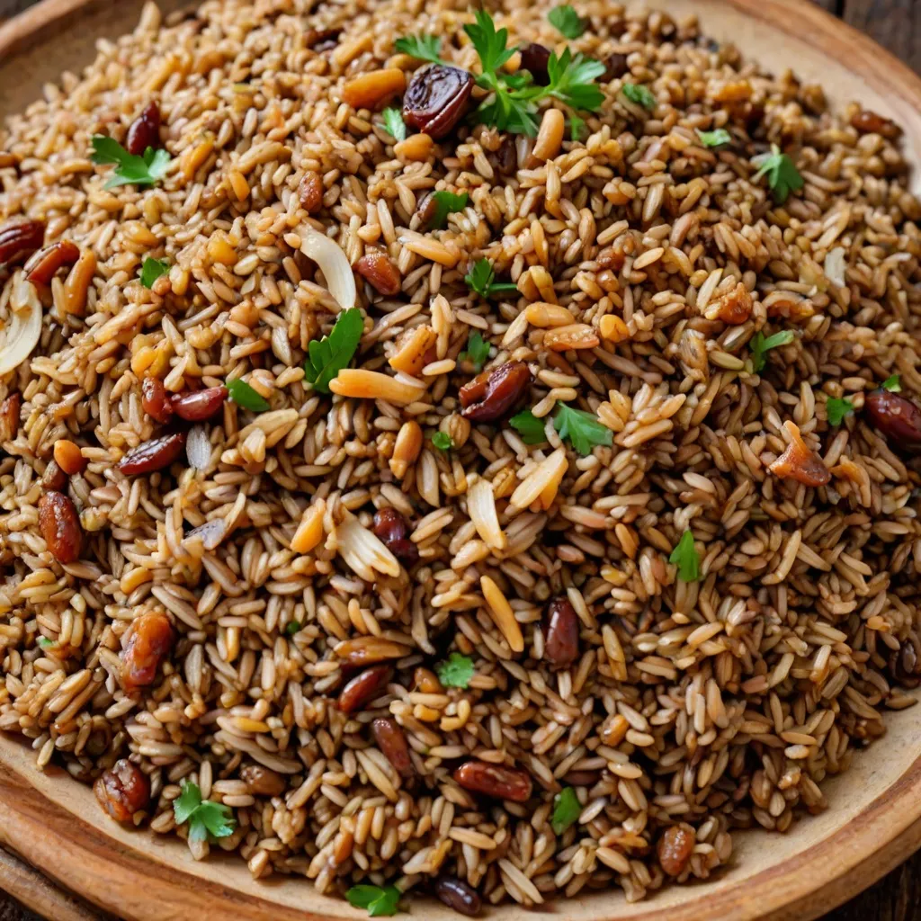 Ryż z soczewicą i karmelizowaną cebulą - mujadara